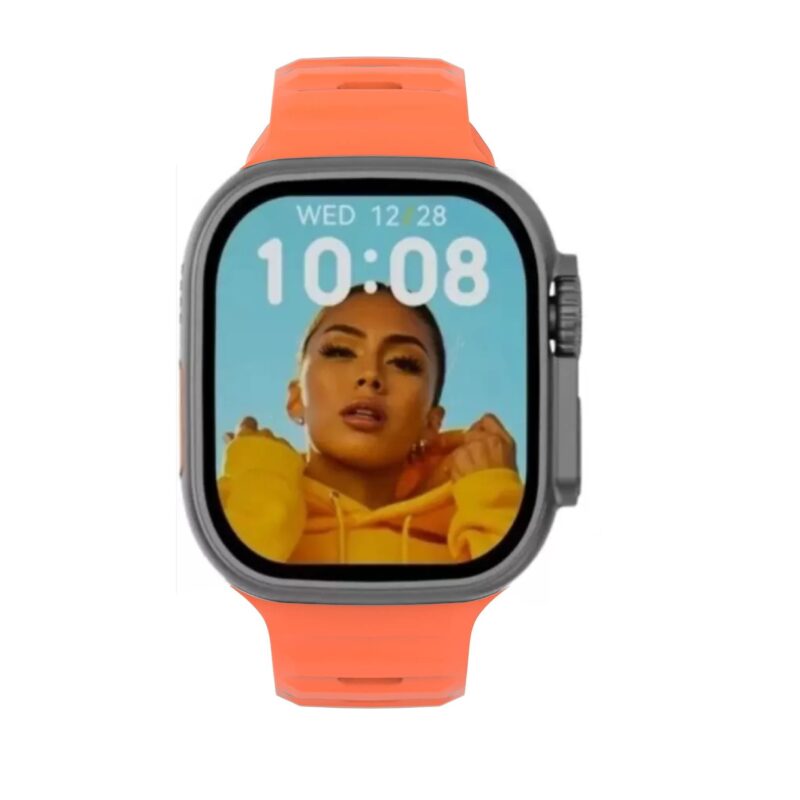 Fashion smart watch DT 800 Ultra  Black+Orange - Image 2