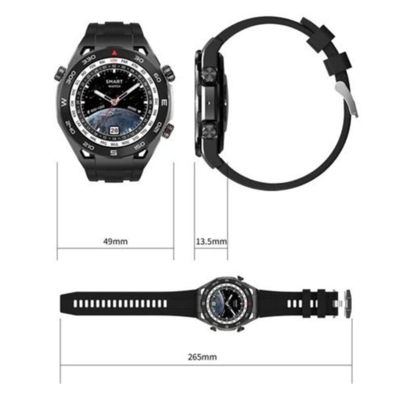 DT Ultra Mate Sports Smart Watch - Black - Image 5