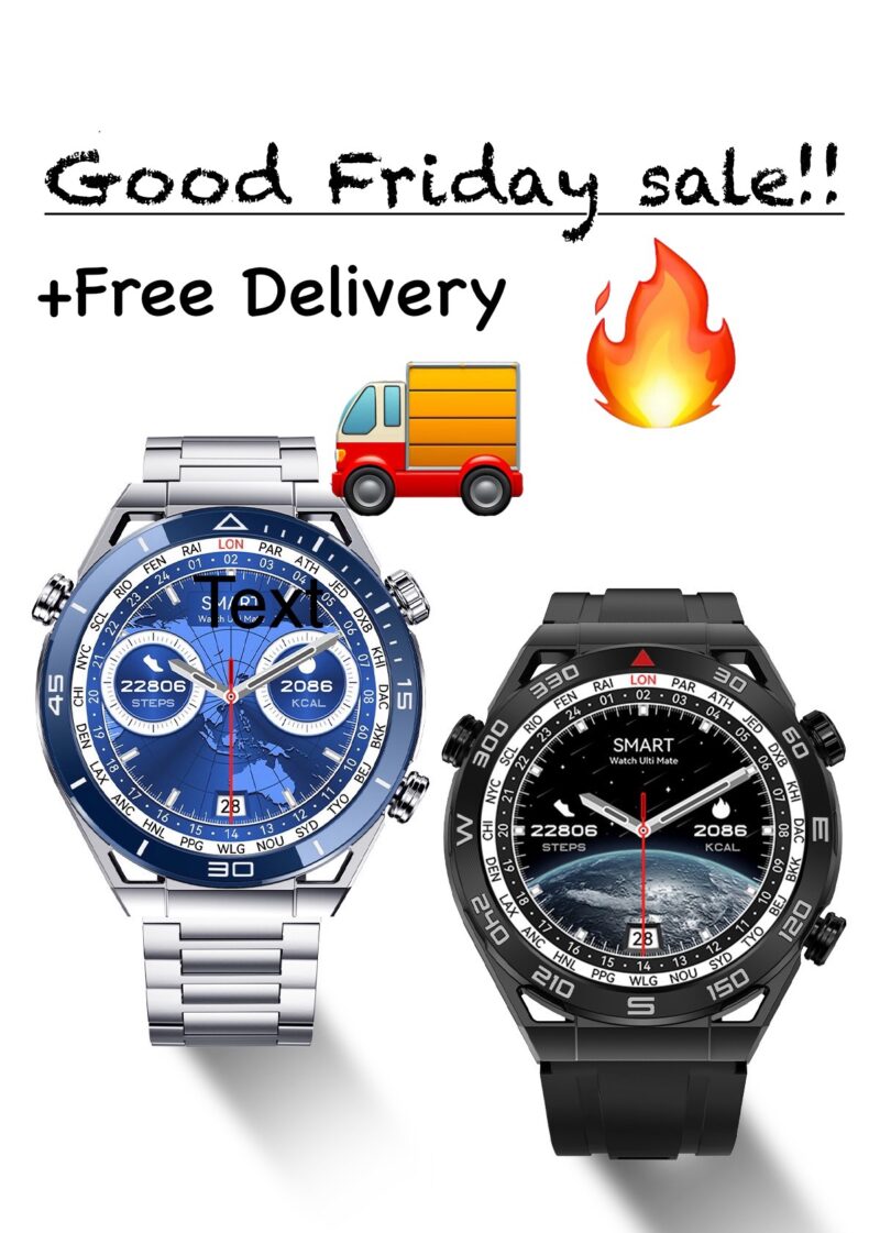 DT Ultra Mate Sports Smart Watch - Blue